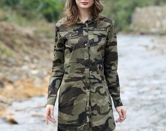 تیپ اسپرت دخترانه با طرح ارتشی