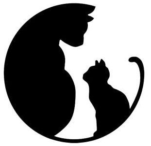 طرح مینیمال ساده بچه گربه و مادرش