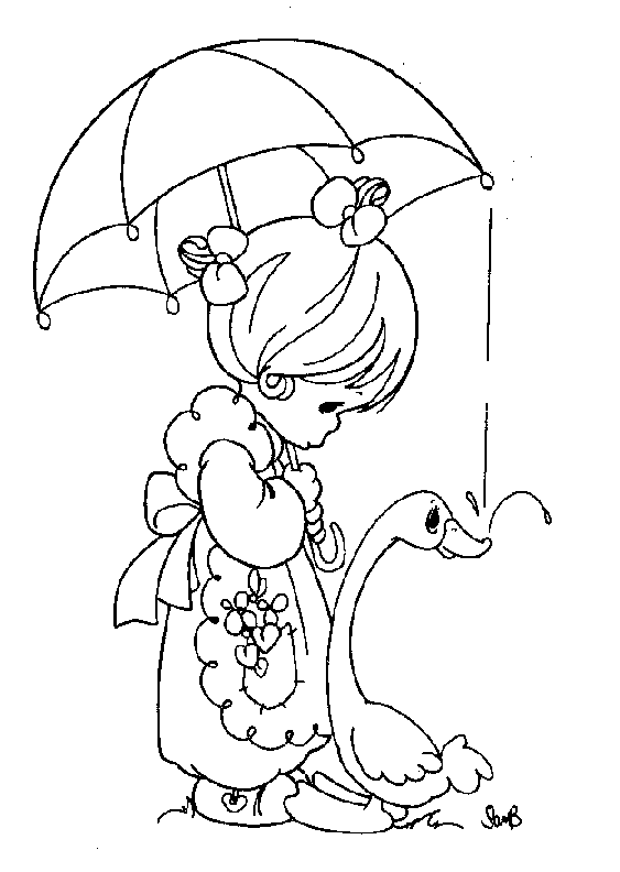 الگوی گلدوزی ساک دستی کودک با چتر و اردک