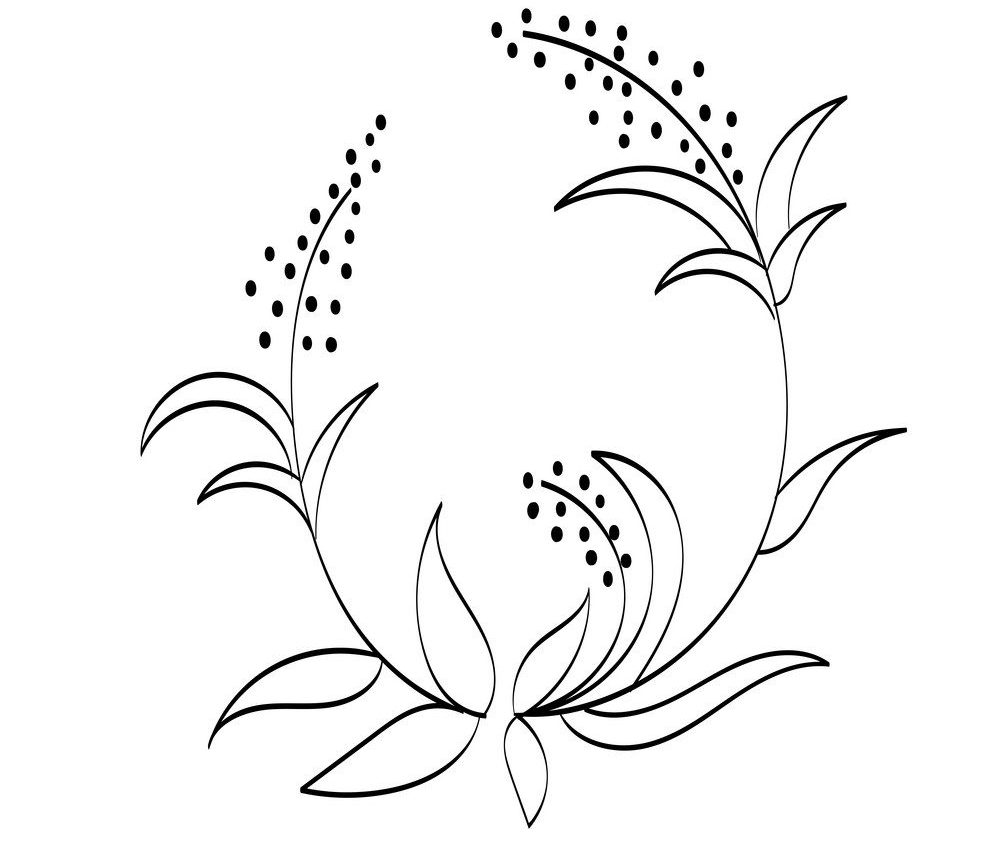الگوی خام گلدوزی با دست گل تزئینی
