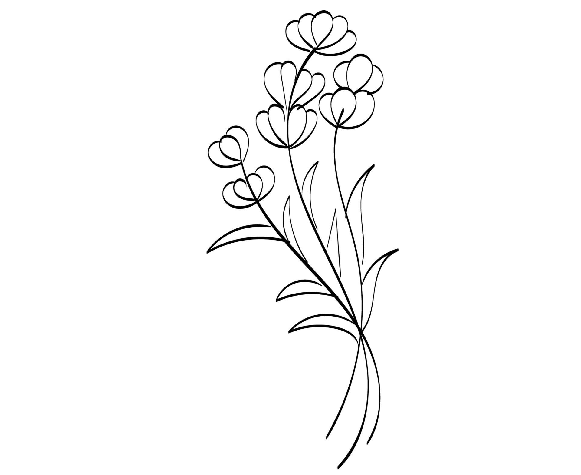 الگوی خام گلدوزی با دست سه شاخه گل